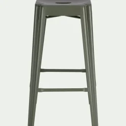 Tabouret de bar en métal H69cm - vert cèdre