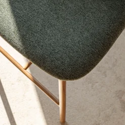 Tabouret haut de repas en tissu H66cm - vert