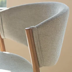 Tabouret haut de repas en tissu H66cm - beige