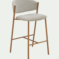 Tabouret haut de repas en tissu H66cm - beige