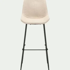Tabouret haut de repas en tissu H75cm - gris