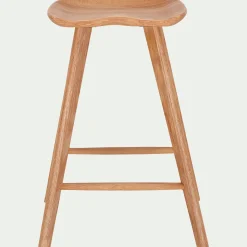 Tabouret haut en chêne massif H66cm - bois clair