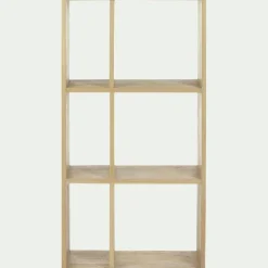 Étagère 6 cases en chêne - bois clair