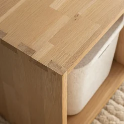 Étagère 2 cases en chêne - bois clair