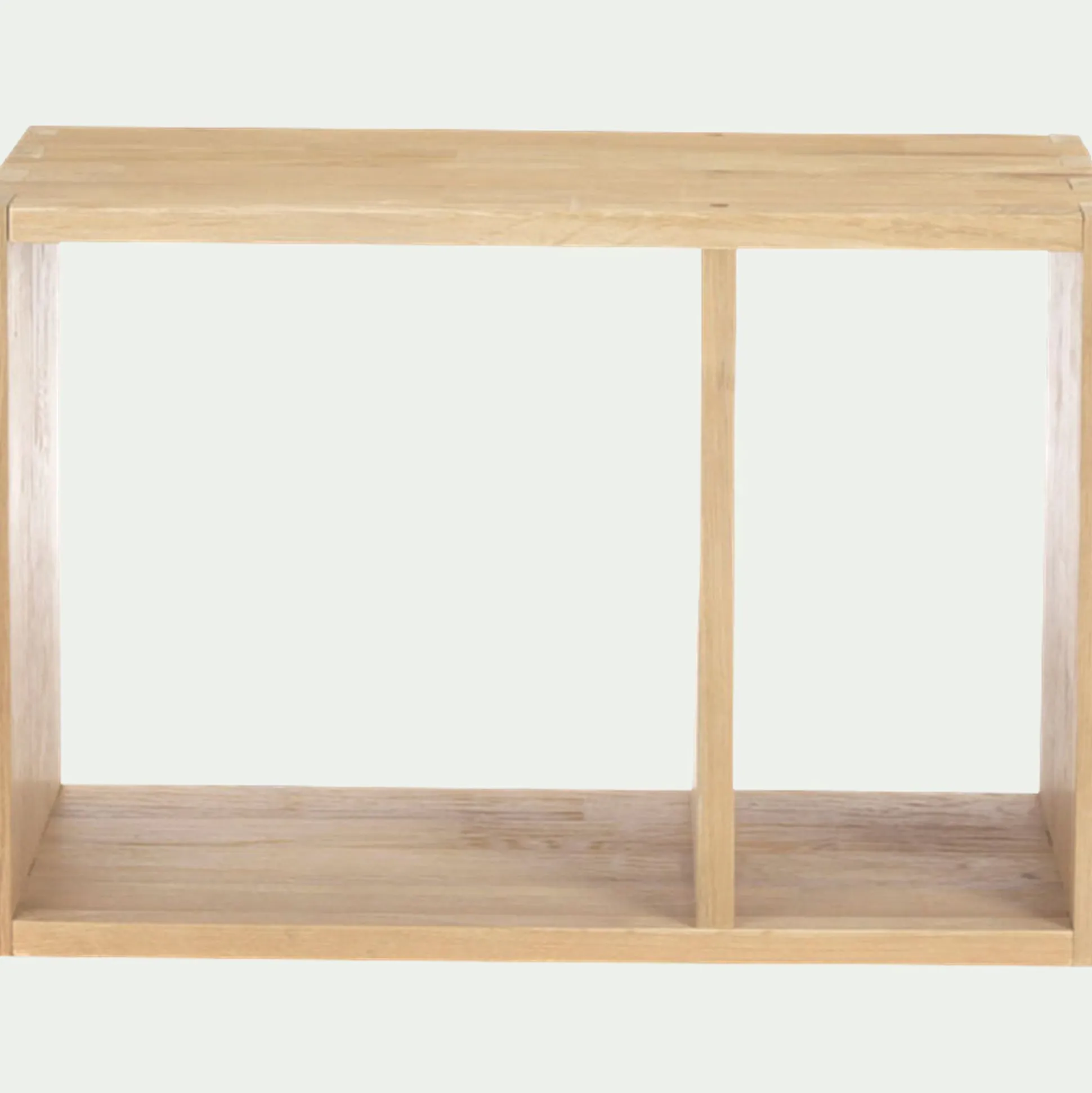 Étagère 2 cases en chêne - bois clair