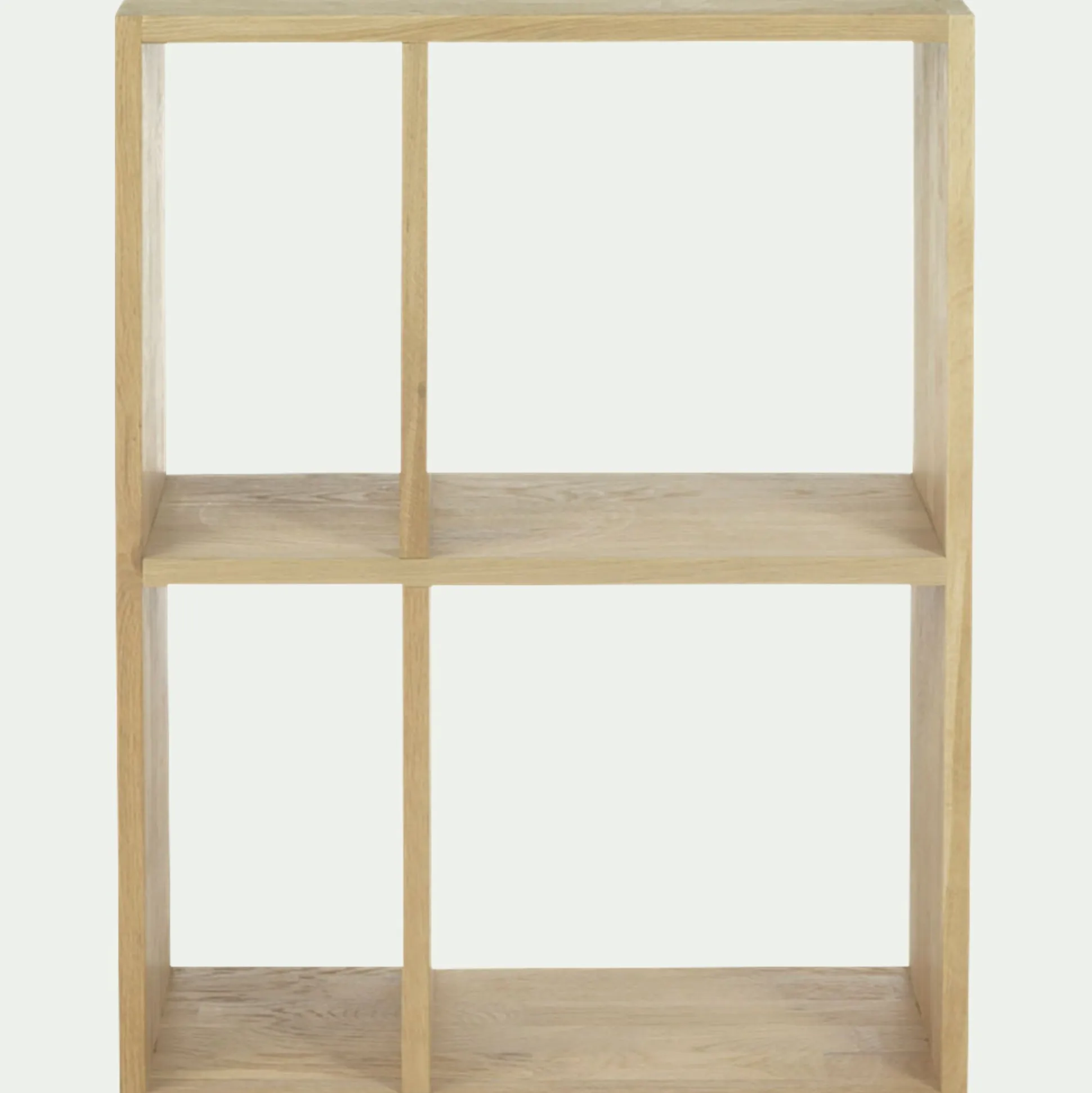 Étagère 4 cases en chêne - bois clair