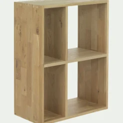 Étagère 4 cases en chêne - bois clair