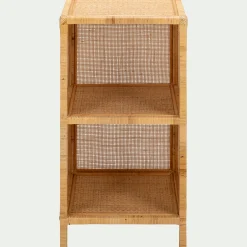 Étagère 2 cases en rotin - naturel