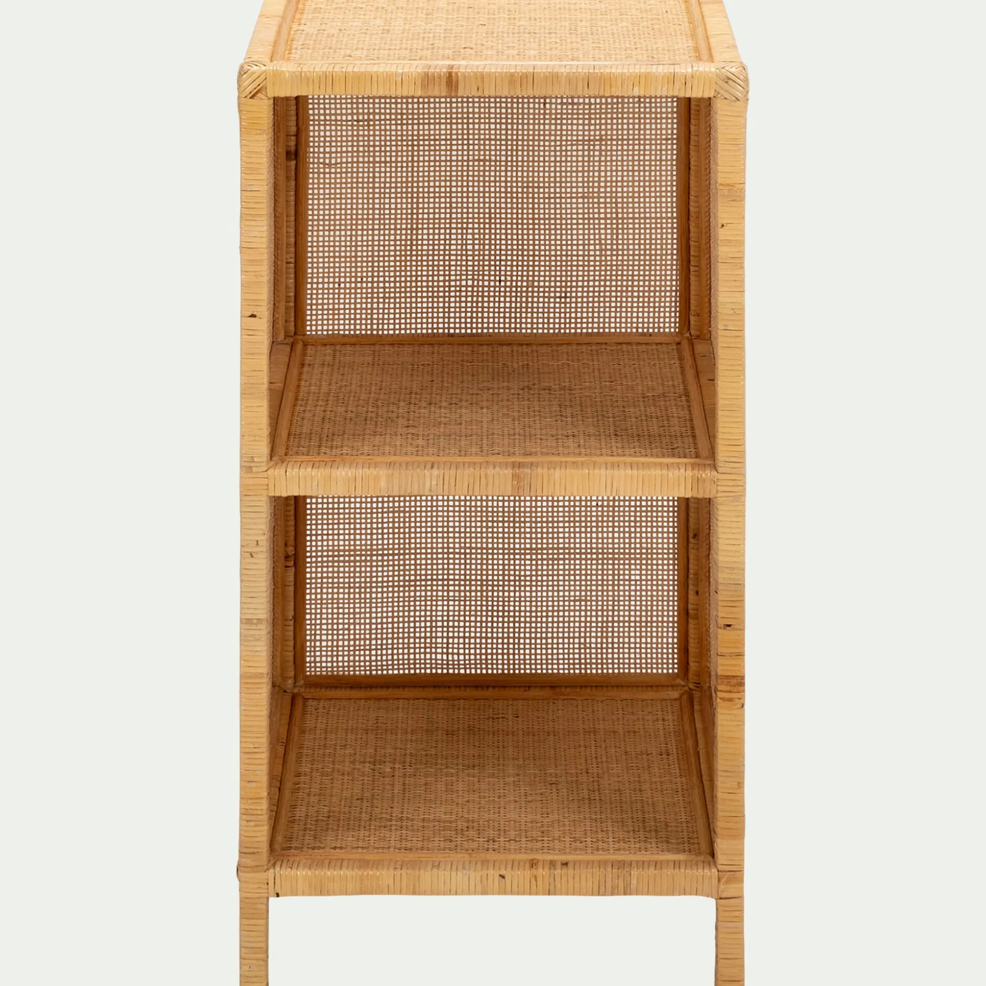 Étagère 2 cases en rotin - naturel
