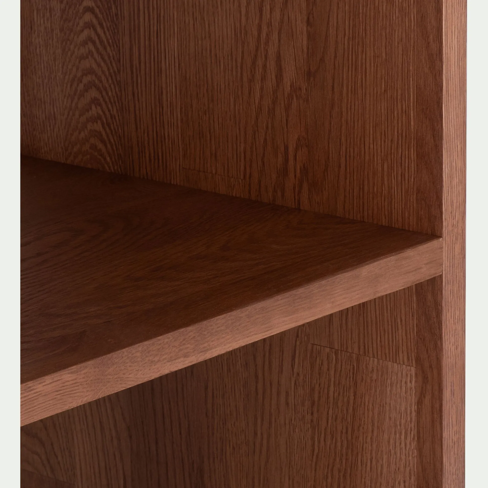 Étagère 10 niches en chêne massif - bois foncé