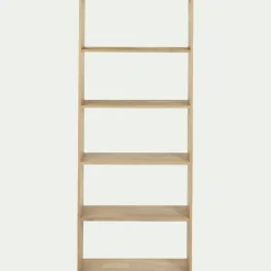Étagère 5 tablettes en chêne - bois clair