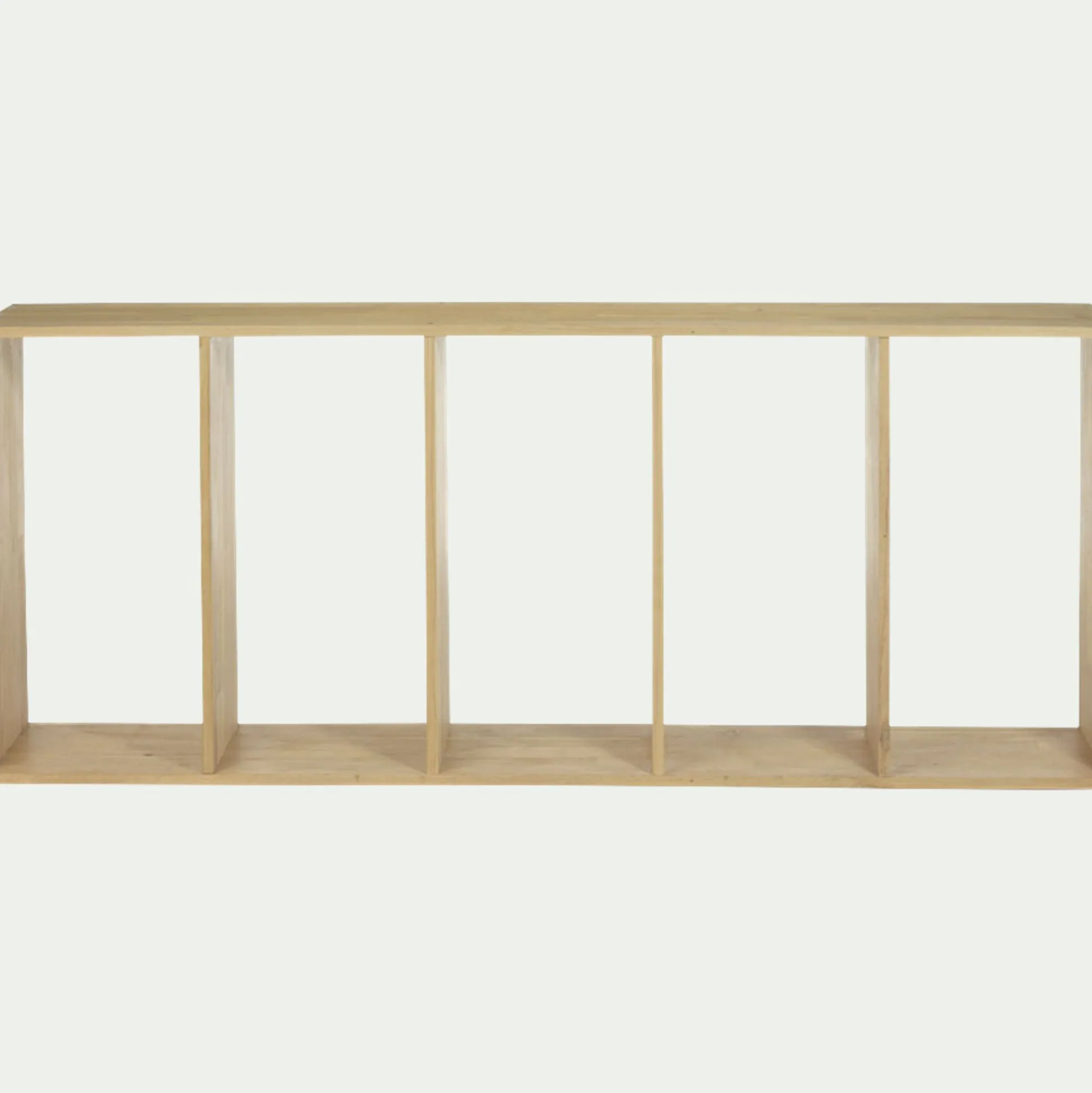 Étagère 5 tablettes en chêne - bois clair