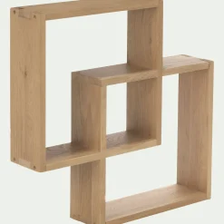 Étagère cube murale en chêne - bois clair L56cm