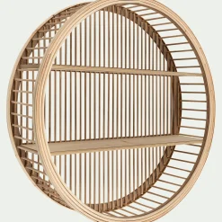 Étagère déco en bambou D60cm - naturel