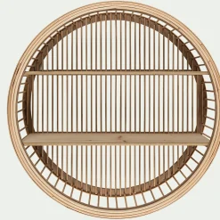 Étagère déco en bambou D60cm - naturel