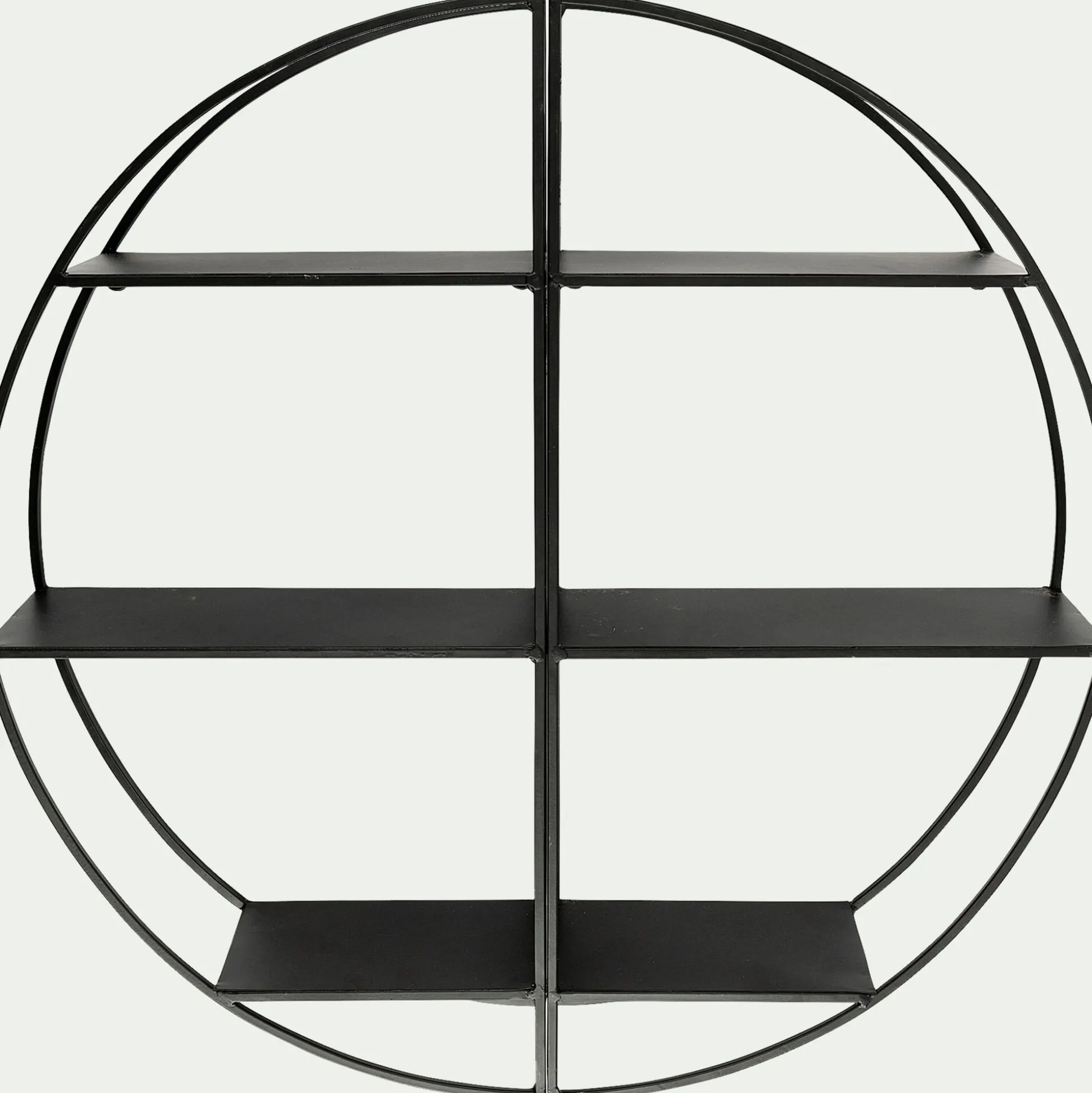Étagère déco en métal D60cm - noir