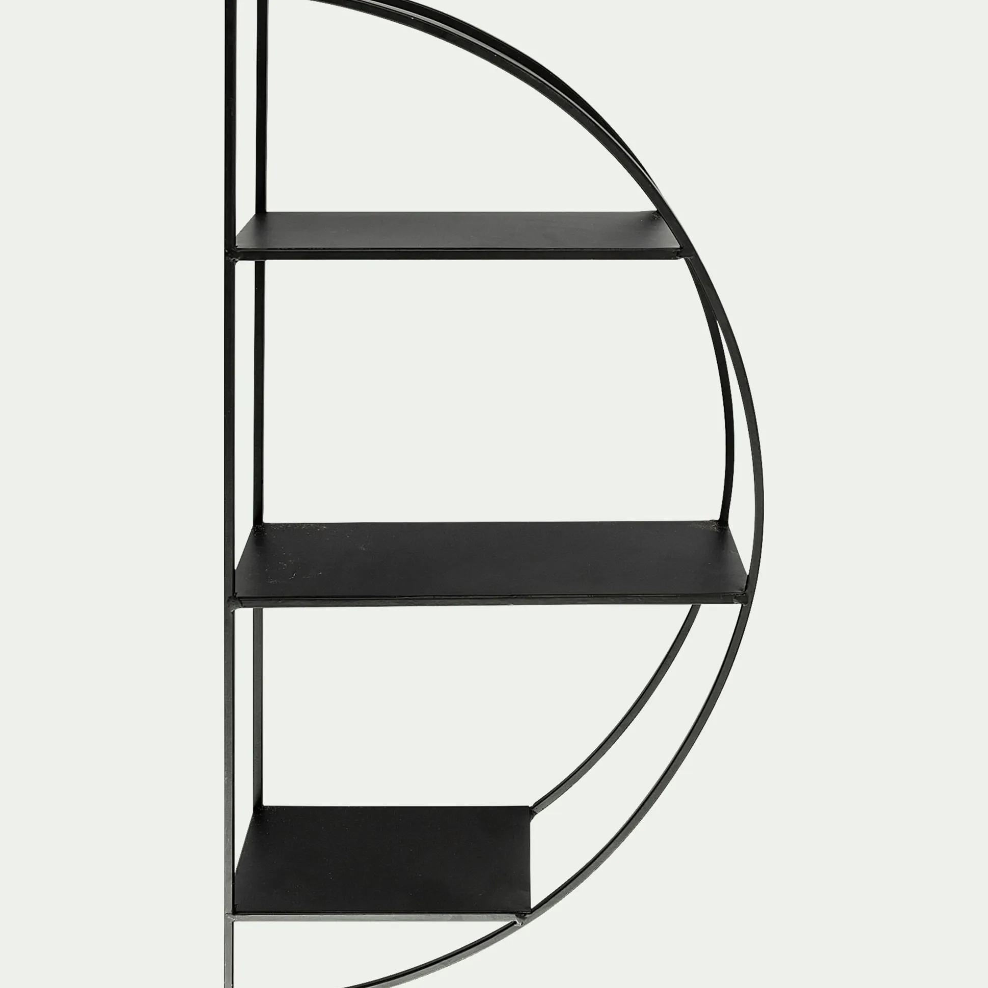 Étagère déco en métal D60cm - noir