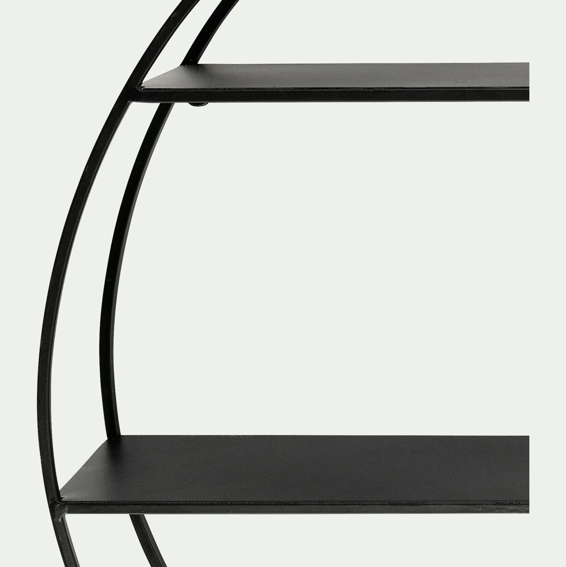 Étagère déco en métal D60cm - noir