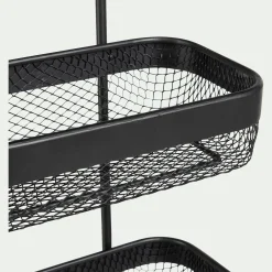 Étagère de douche en acier - noir