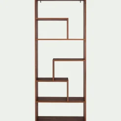 Étagère en forme déstructurée en chêne massif - bois foncé