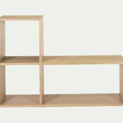 Étagère en L en chêne