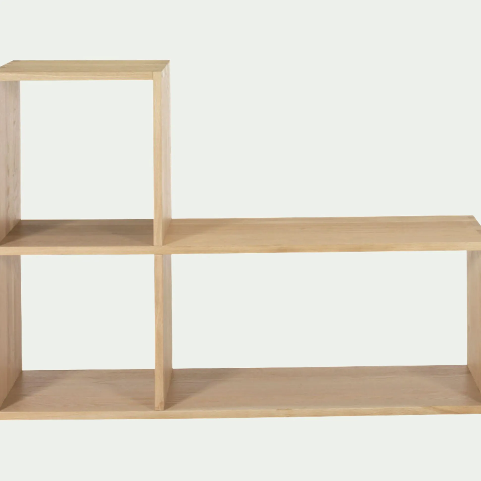 Étagère en L en chêne