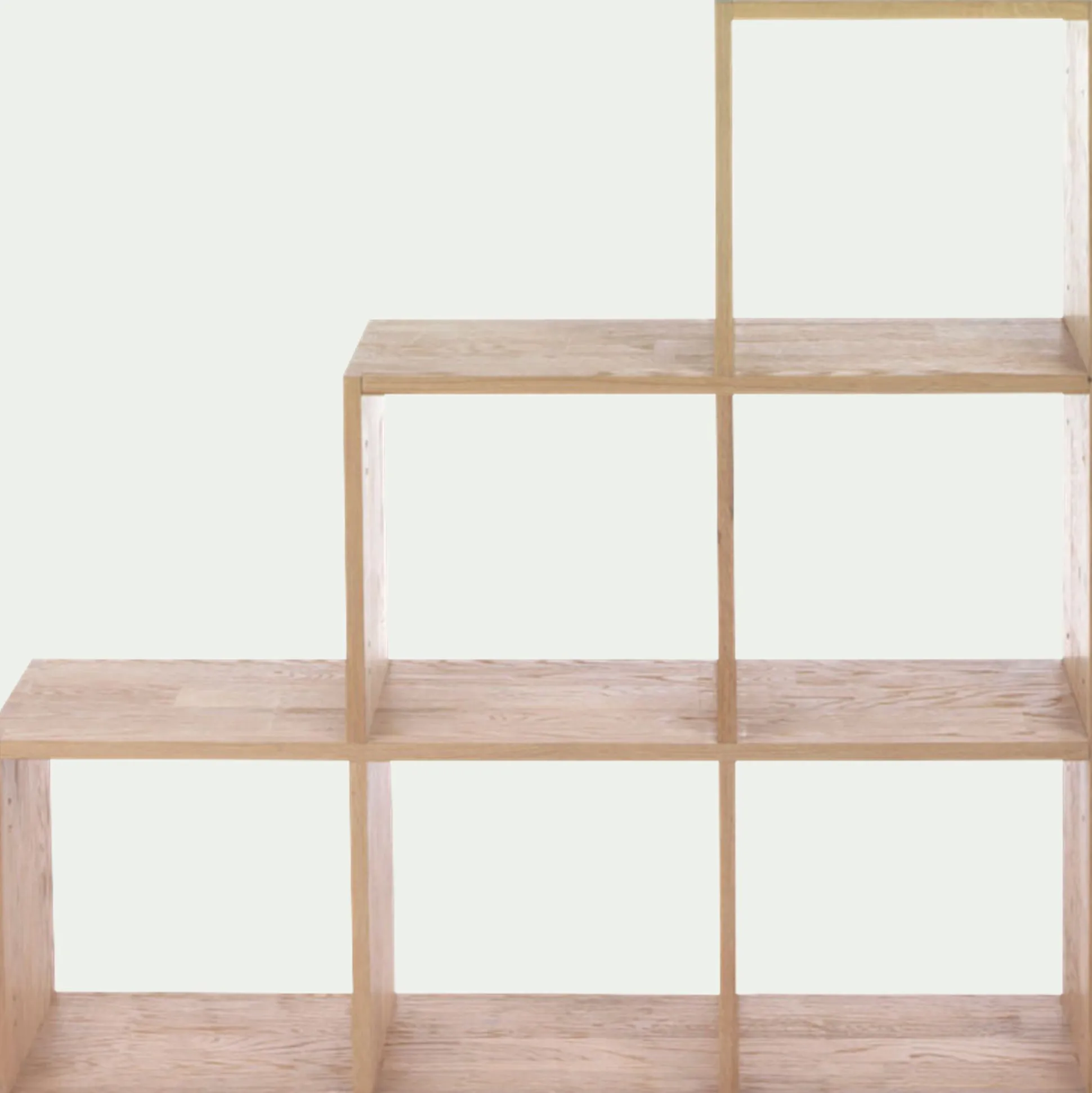 Étagère escalier en chêne - bois clair