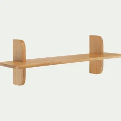 Étagère murale 1 tablette en chêne L80cm - bois clair