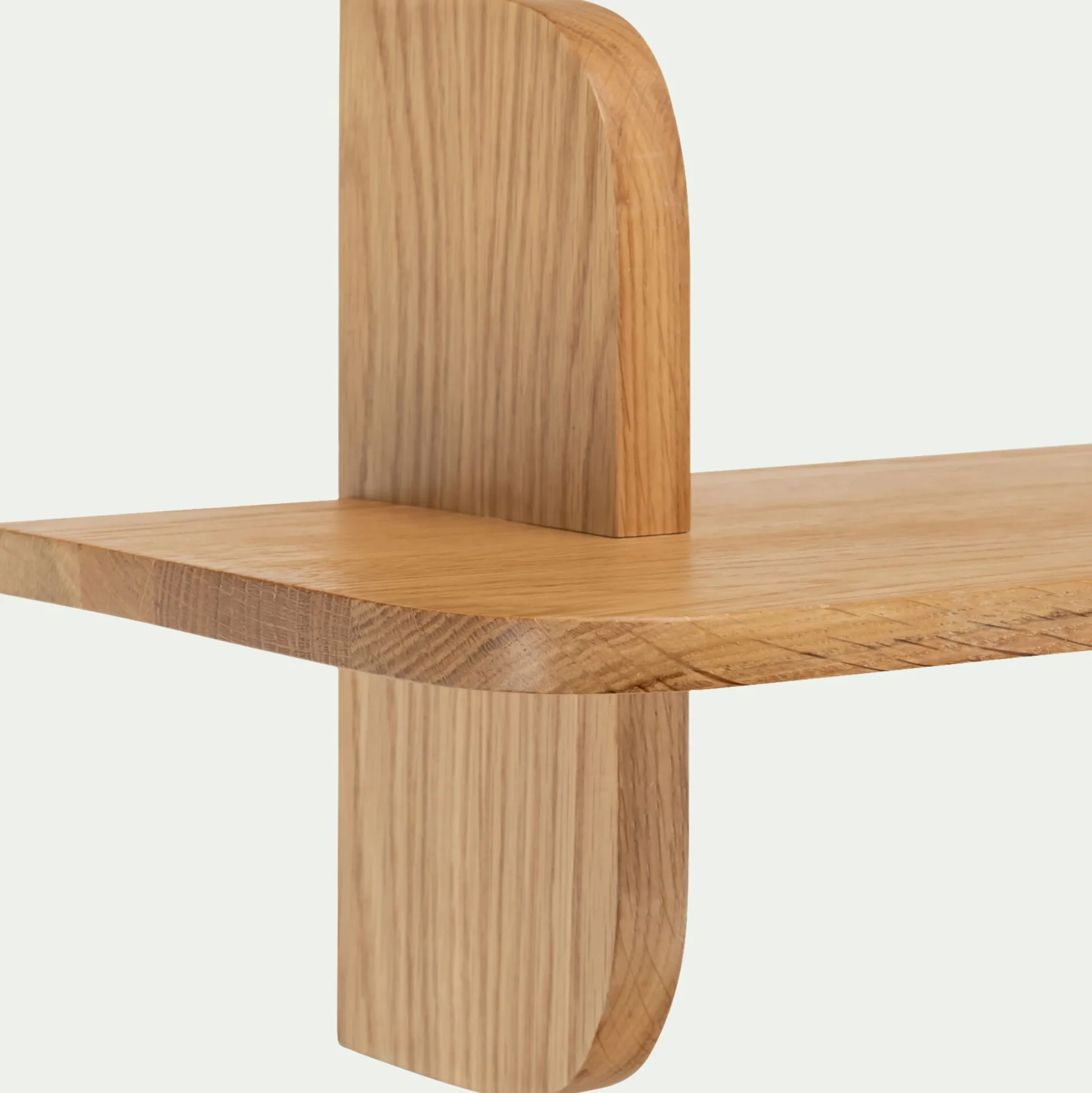 Étagère murale 1 tablette en chêne L80cm - bois clair