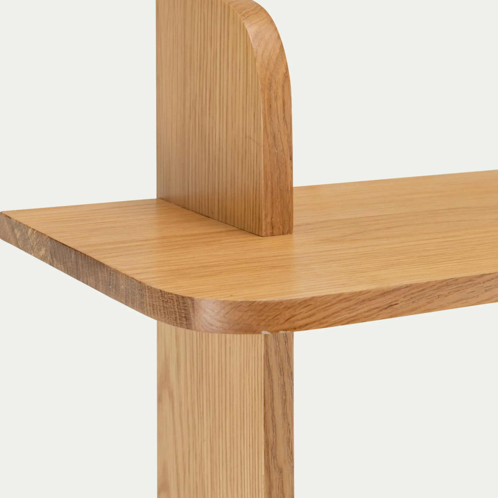 Étagère murale asymétrique en chêne L138cm - bois clair