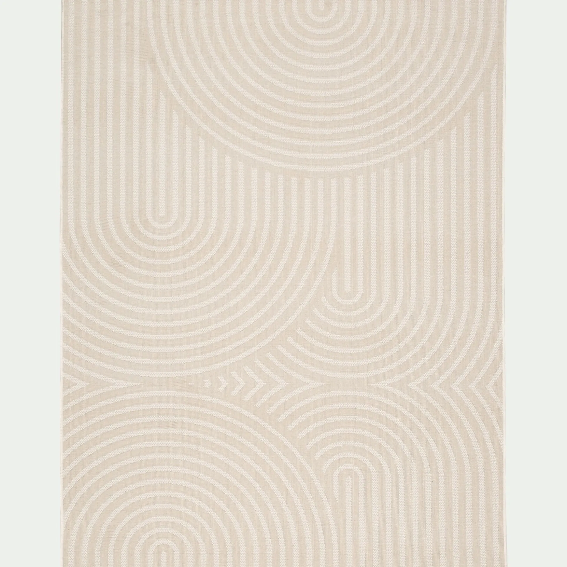 Tapis à motifs circulaires 120x170cm - blanc écru