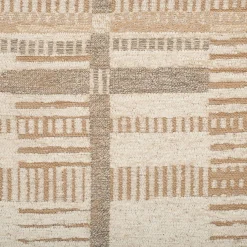 Tapis à motifs linéaires en tissu recyclé 160x230cm - beige