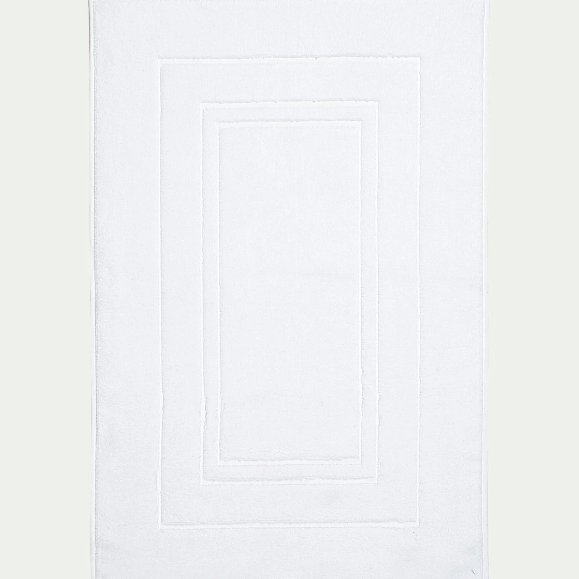 Tapis de bain en coton - blanc 60x110cm