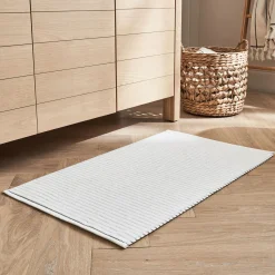 Tapis de bain en coton - blanc ventoux 50x80cm
