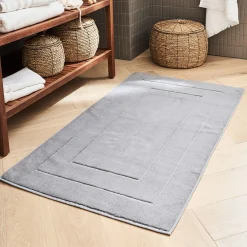 Tapis de bain en coton - gris restanque 60x110cm