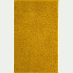 Tapis de bain en coton - jaune argan 50x80cm