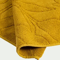 Tapis de bain en coton - jaune argan 50x80cm