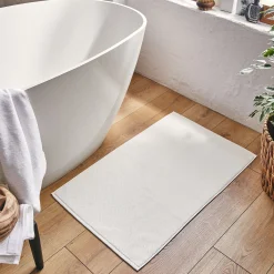 Tapis de bain en coton bio - blanc ventoux 50x80cm