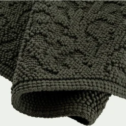 Tapis de bain en coton jacquard 50x80cm - vert cèdre