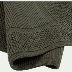 Tapis de bain jacquard en coton 50x80cm - vert cèdre