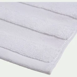 Tapis de bain qualité hôtelière en coton - blanc 50x80cm