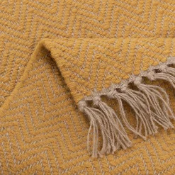 Tapis de couloir et laine et jute 60x200cm - jaune