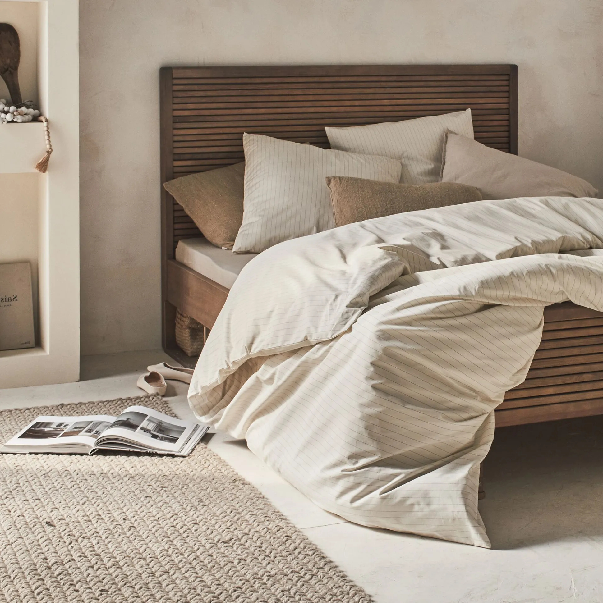 Tapis en laine et coton - beige 160x230cm