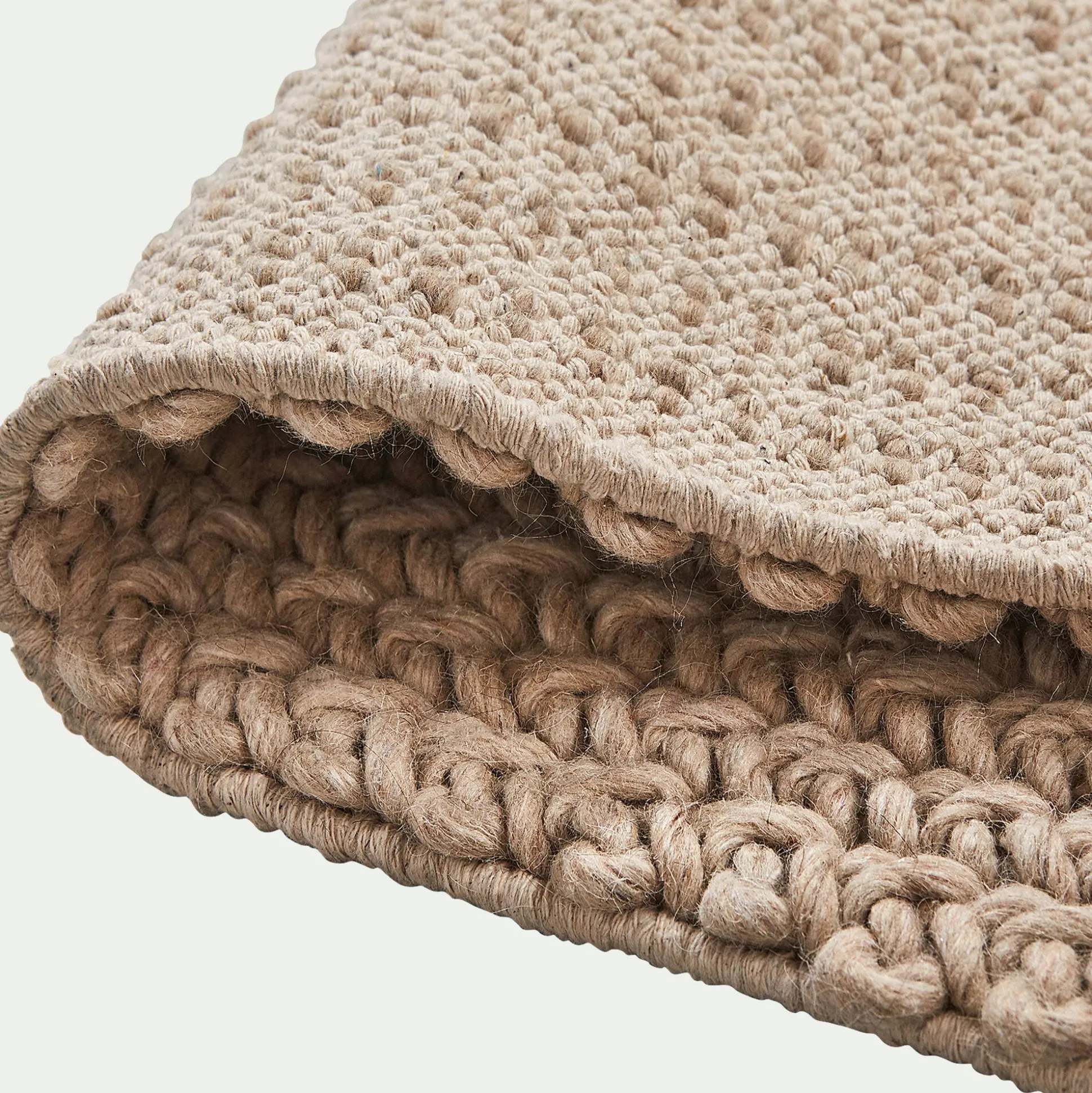 Tapis en laine et coton - beige 160x230cm