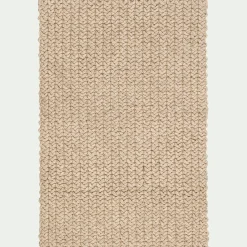 Tapis en laine et coton - beige 60x90cm