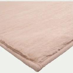 Tapis imitation fourrure - rose argile 150x200cm