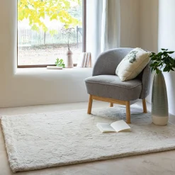 Tapis imitation fourrure - beige 120x160cm