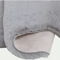 Tapis imitation fourrure - gris 60x90cm