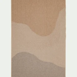 Tapis intérieur et extérieur à motifs abstraits 120x170cm - beige