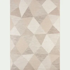 Tapis intérieur et extérieur à motifs 200x290cm - beige